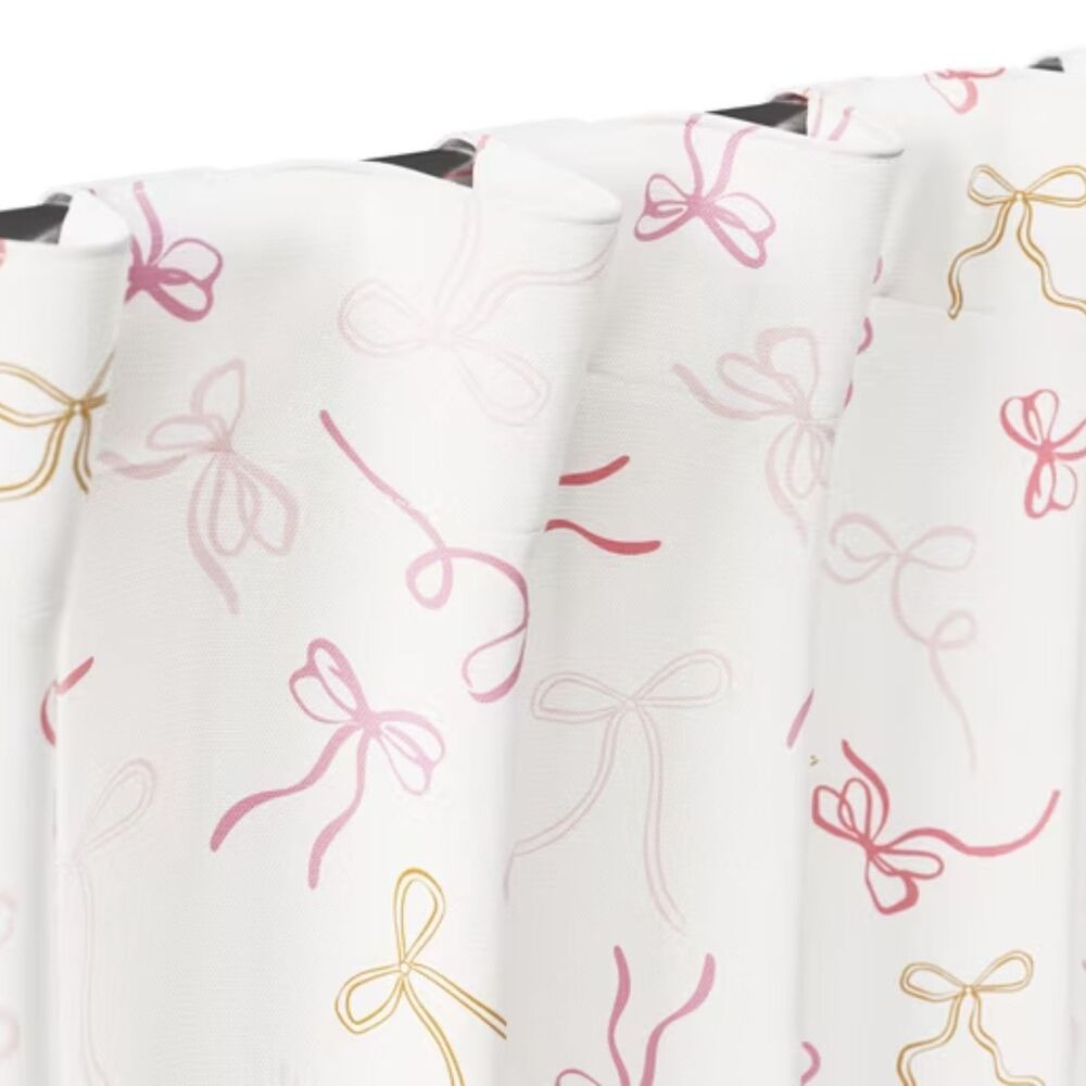 Mainstays Ribbon Print Blackout Curtain Panel Set of 2 Panels